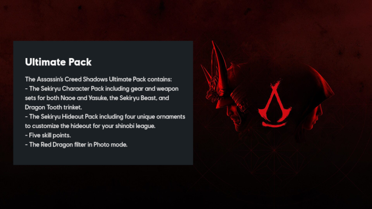 Assassin’s Creed Shadows locks Photo Mode filter behind Ultimate Edition