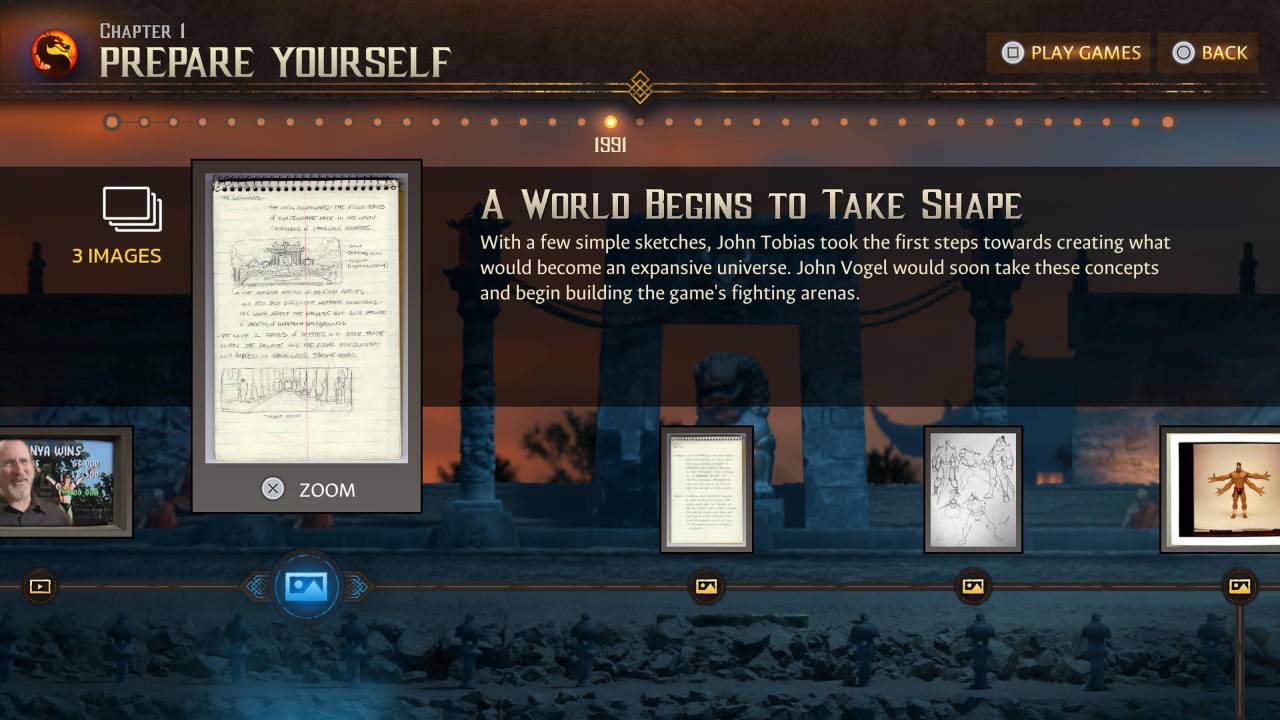 mortal kombat documentary screen for legacy kollection